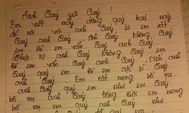Hài hước lá thư tình có 39 chữ 'Quý'