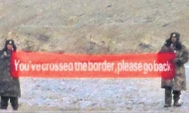 Hình ảnh được giới truyền thông cho là chụp cảnh binh lính Trung Quốc xâm nhập vùng đất tranh chấp với Ấn Độ.