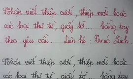 Sinh viên kiếm tiền từ viết thiệp cưới