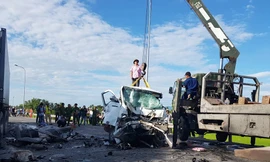 Hiện trường vụ tai nạn.