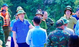 Hai người mất tích trong lũ, Giám đốc Công an trực tiếp xuống hiện trường