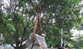 Tu bổ chùa ở Bắc Giang, vỡ bia đá cổ hàng trăm năm tuổi