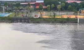 Hãi hùng với dòng nước thải đen kịt đổ thẳng vào hồ điều hoà rộng 19 ha ở Hà Nội