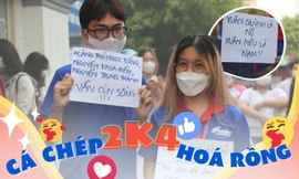 Thi Ngữ văn tốt nghiệp THPT: Xuất hiện nhiều tấm bảng siêu đáng yêu “nhắc nhẹ” tên tác giả tác phẩm