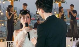 Diệu Nhi cover hit của "chị hai" Đông Nhi, nắm tay Anh Tú không rời trong tiệc cảm ơn