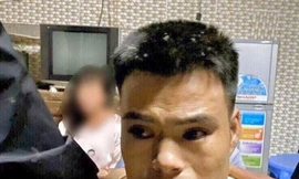 Đối tượng Ngô Văn Ta tại cơ quan công an (Ảnh: Công an Cao Bằng cung cấp)