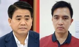 Bị can Nguyễn Đức Chung và Nguyễn Trường Giang.