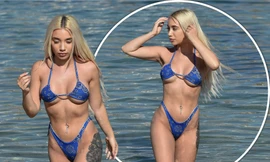 Tình đồng giới của nữ võ sĩ đấm bốc Nicola Adams mặc bikini hớ hênh ở biển