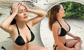 'Bom gợi cảm' Salma Hayek khoe body nóng bỏng với bikini
