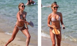 Vợ cũ tiền vệ Van der Vaart đẹp như mộng ở biển 