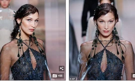 Siêu mẫu đắt giá Bella Hadid mặc xuyên thấu trình diễn thời trang