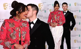 Không nội y, Hoa hậu Priyanka Chopra khoe ngực đầy bên chồng kém 10 tuổi trên thảm đỏ