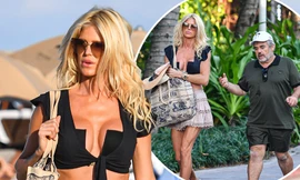Hoa hậu Thụy Điển Victoria Silvstedt sắc vóc gợi cảm ở tuổi 47