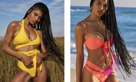 Nàng mẫu Mỹ gốc Phi phô sắc vóc nóng bỏng hoang dại với áo tắm