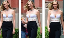 Siêu mẫu cao 1m88 mặc xẻ ngực táo bạo, khoe dáng 'cực phẩm' sau 2 tháng sinh con