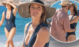 Nàng Alice 'Chạng vạng' đắm đuối ôm hôn chồng ở biển