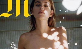 Con gái 20 tuổi của ‘huyền thoại’ Cindy Crawford để ngực trần lên bìa tạp chí