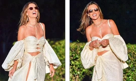 Cựu 'thiên thần nội y' Victoria's Secret đẹp như mộng với váy cúp ngực siêu gợi cảm