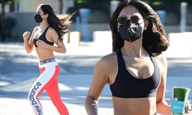 Mỹ nhân 'Fast & Furious' nóng bỏng với áo bra trên phố