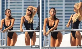 Dàn mẫu nội y đình đám khoe dáng với áo tắm trên du thuyền