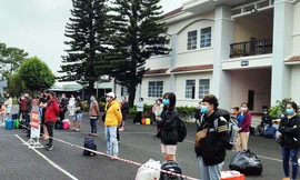 Khu cách ly tập trung ở Trung tâm huấn luyện và bồi dưỡng nghiệp vụ Công an Lâm Đồng