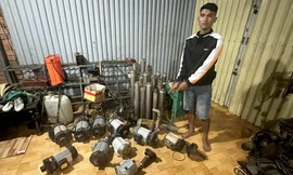 Nhóm đối tượng dùng ô tô đi trộm cắp hàng trăm mô tơ bơm nước