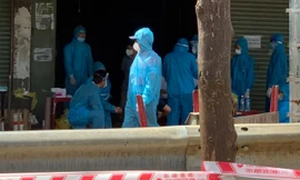 Khoanh vùng dập dịch tại xã Hiệp Thạnh