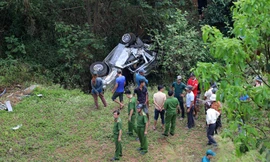 Ô tô lao xuống vực ở Lâm Đồng, 2 ông cháu tử vong