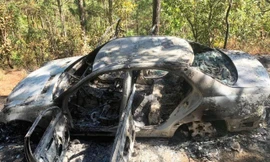 Đốt ô tô Mercedes trong rừng sâu để che giấu vụ tai nạn giao thông