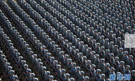 12.000 quân nhân tham gia lễ duyệt binh. Ảnh: Tân Hoa xã