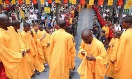 Lần đầu tiên đông đảo các võ sư từ khắp nơi trên thế giới tề tựu tại chùa Thiếu Lâm, Trung Quốc. Ảnh: The paper.cn