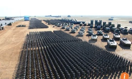 Cuộc duyệt binh lớn chưa từng có của Trung Quốc ngày 30/7 vừa qua. Ảnh: Tân Hoa xã