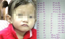 Bảo mẫu dạy trẻ viết chữ đẹp bằng cách ghi đề