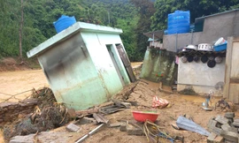 Cảnh tan hoang sau trận lũ ống ở xã miền núi Nghệ An