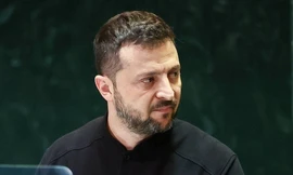 Tổng thống Ukraine Volodymir Zelensky. (Ảnh: AP)