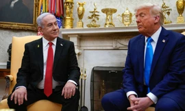 Dải Gaza đã biến thành đống đổ nát sau cả năm trời hứng bom đạn của Israel. (Ảnh: AP)