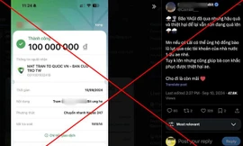 Bộ Công an sẽ xử lý hành vi sửa chữa bill chuyển khoản ủng hộ bão lụt để 'phông bạt' 