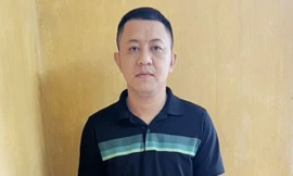 Đối tượng Long tại Cơ quan Công an.