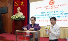 Hà Nam phát động ủng hộ đồng bào miền Trung khắc phục hậu quả mưa lũ