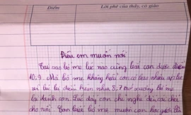 Bức thư cậu bé lớp 4 viết về áp lực điểm 10 khiến cha mẹ 'sốc nặng'