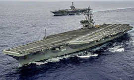 Tàu sân bay USS Ronald Reagan. (Ảnh: US Navy)