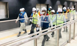Ga Nhà hát Thành phố của tuyến metro số 1 gồm 4 tầng ngầm đã cơ bản hoàn thiện 