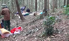 Hiện trường nơi phát hiện ông T. tử vong