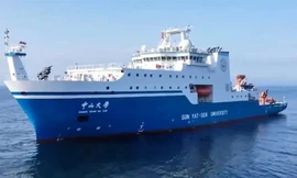 Hình ảnh tàu nghiên cứu Đại học Tôn Trung Sơn. (Ảnh: Guangzhou Daily)