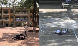 “Hot trend” mùa thi năm 2020: “Hạ cánh” giữa sân trường sau khi biết đề thi, điểm kiểm tra