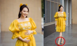 Bị nhắc nhở vì đang mang bầu mà đi giày cao gót, diễn viên Bảo Thanh liền giải thích lý do