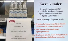 Hạn chế tích trữ nước rửa tay, siêu thị Đan Mạch tung chiêu độc khiến dân mạng trầm trồ