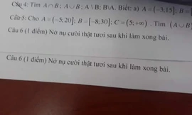 Đề kiểm tra cực “độc” của thầy giáo dạy Toán: Teen muốn được điểm cao thì phải... cười!