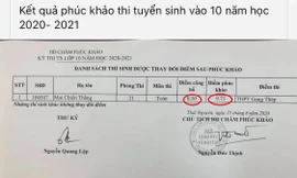 Nam sinh Thái Nguyên phúc khảo điểm từ 0,5 lên 9,75 khiến cộng đồng mạng xôn xao