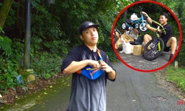 YouTuber NTN thả dốc mạo hiểm bằng xe cút kít từ đỉnh núi có nhiều khúc cua “tử thần“